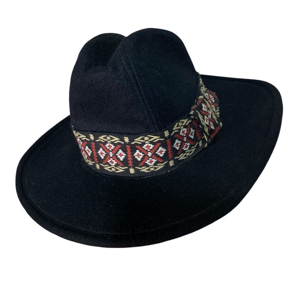 Vintage Black Wool Cowboy Hat - Picture 4 of 6